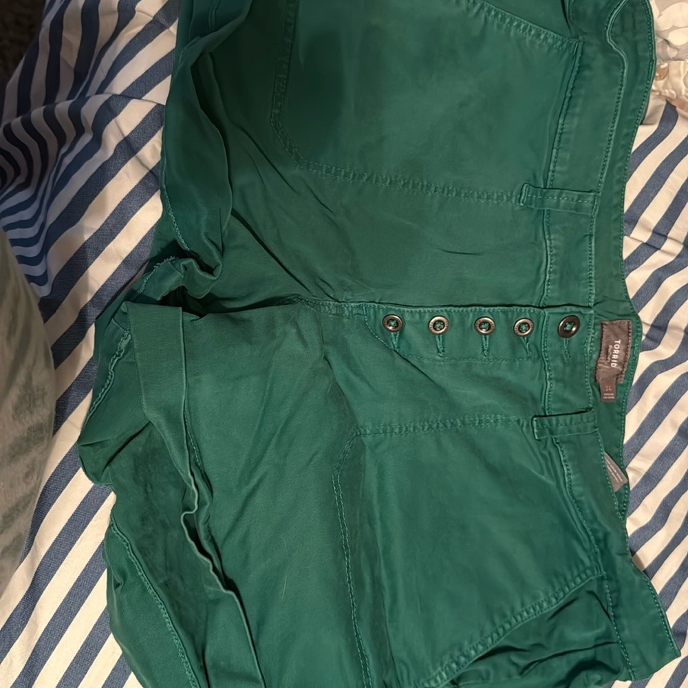Torrid Green Button-Front Shorts